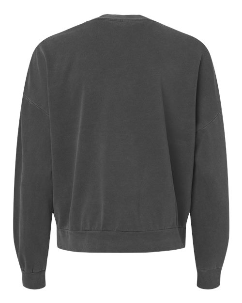 Independent Trading Co. PRM2700 Women's California Wave Wash Sunday Crewneck Sweatshirt - Pigment Black - back