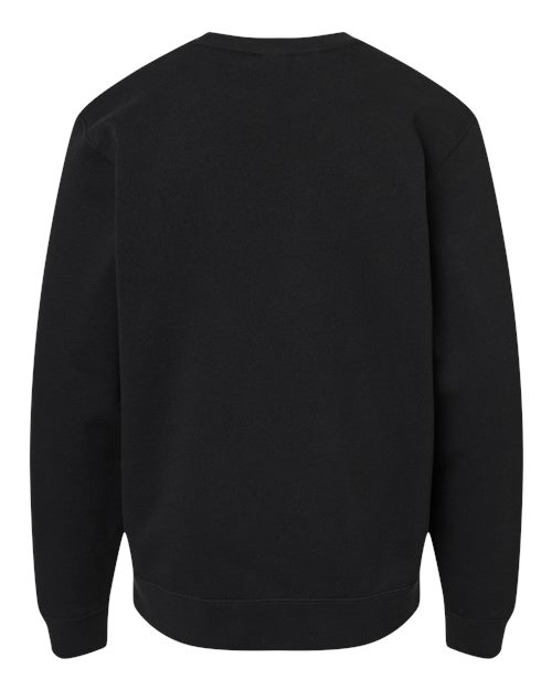 Independent Trading Co. SS3001Y Youth Midweight Crewneck Sweatshirt - Black - back