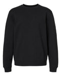 Independent Trading Co. SS3001Y Youth Midweight Crewneck Sweatshirt - Black - front