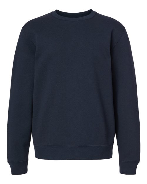 Independent Trading Co. SS3001Y Youth Midweight Crewneck Sweatshirt - Classic Navy - front