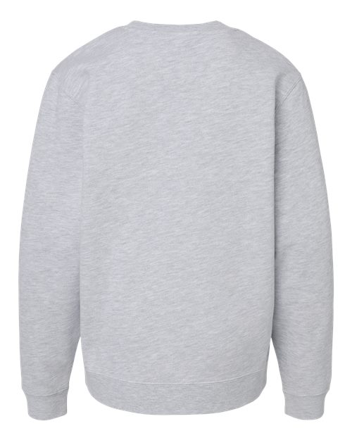 Independent Trading Co. SS3001Y Youth Midweight Crewneck Sweatshirt - Grey Heather - back
