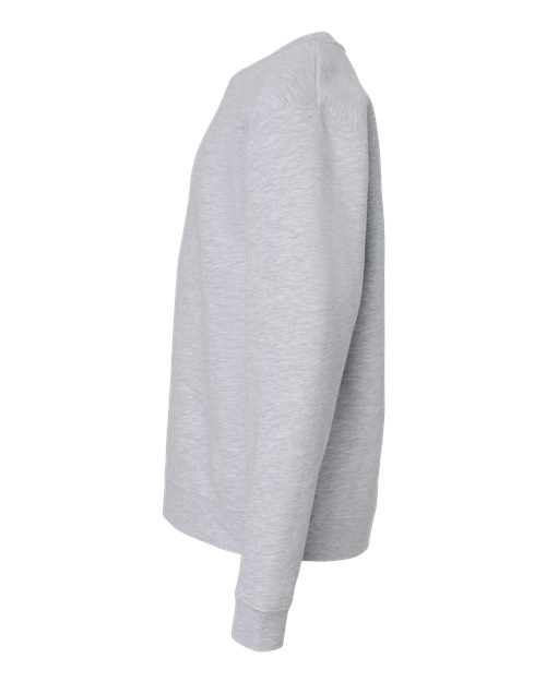 Independent Trading Co. SS3001Y Youth Midweight Crewneck Sweatshirt - Grey Heather - side