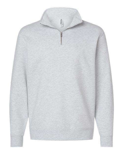 Independent Trading Co. SS4600QZ Unisex Midweight Quarter-Zip Pullover - Ash Heather - front