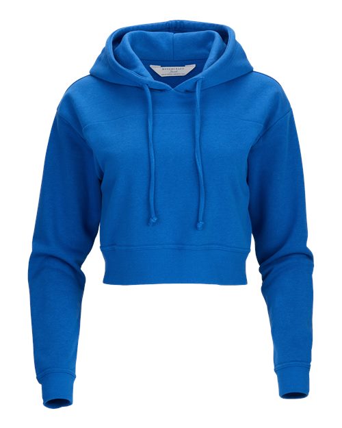 Boxercraft BW5404 Women's Cropped Fleece Hooded Sweatshirt - Electric Royal - front