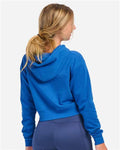 Boxercraft BW5404 Women's Cropped Fleece Hooded Sweatshirt - Electric Royal - model back