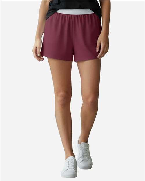 Boxercraft BW6504 Women's Essential Spirit Shorts - Maroon - model front