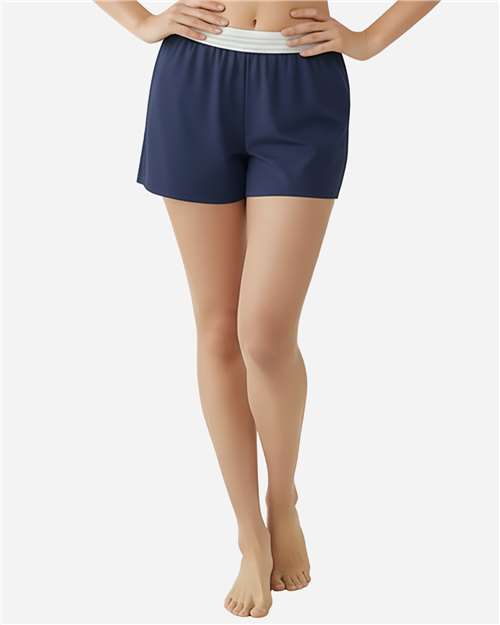 Boxercraft BW6504 Women's Essential Spirit Shorts - Navy - model front