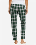 Boxercraft BW6603 Women's Cuff Flannel Pants - Green/ White Plaid - model back