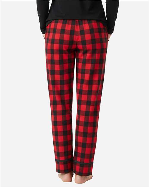 Boxercraft BW6603 Women's Cuff Flannel Pants - Red/ Black Buffalo - model back