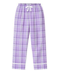 Boxercraft BW6603 Women's Cuff Flannel Pants - Lavender Carnegie Plaid - front