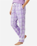 Boxercraft BW6603 Women's Cuff Flannel Pants - Lavender Carnegie Plaid - model front