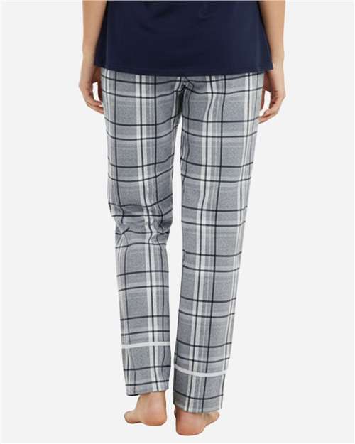 Boxercraft BW6603 Women's Cuff Flannel Pants - Oxford Carnegie Plaid - model back