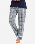 Boxercraft BW6603 Women's Cuff Flannel Pants - Oxford Carnegie Plaid - model front