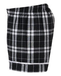 Boxercraft BY6501 Youth Flannel Shorts - Black/ White Plaid - side