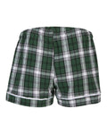 Boxercraft BY6501 Youth Flannel Shorts - Green/ White Plaid - back