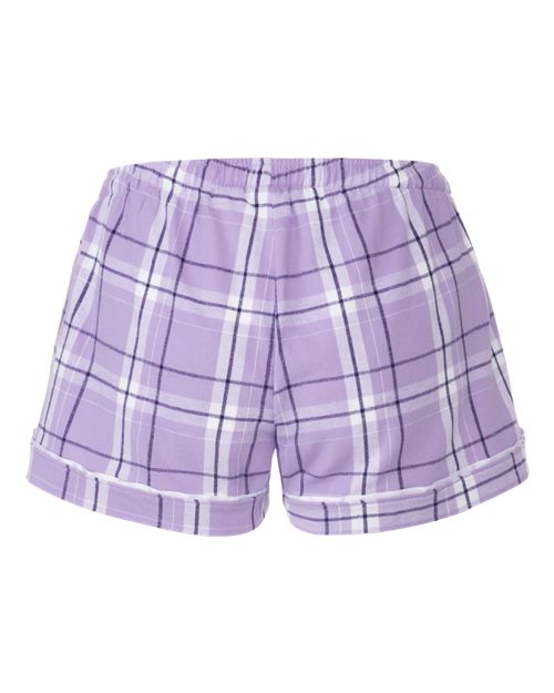 Boxercraft BY6501 Youth Flannel Shorts - Lavender Carnegie Plaid - back