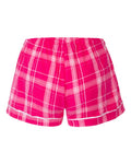 Boxercraft BY6501 Youth Flannel Shorts - Pink Carnegie Plaid - back
