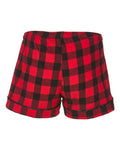 Boxercraft BY6501 Youth Flannel Shorts - Red/ Black Buffalo - back