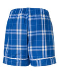 Boxercraft BY6501 Youth Flannel Shorts - Royal/ Silver Plaid - back