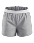 Boxercraft BY6504 Youth Essential Spirit Shorts - Oxford Heather - front