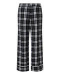 Boxercraft BY6603 Youth Wide Cuff Flannel Pants - Black/ White Plaid - back