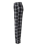 Boxercraft BY6603 Youth Wide Cuff Flannel Pants - Black/ White Plaid - side