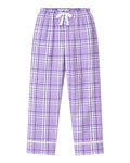 Boxercraft BY6603 Youth Wide Cuff Flannel Pants - Lavender Carnegie Plaid - front