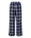 Boxercraft BY6603 Youth Wide Cuff Flannel Pants - Navy/ Silver Plaid - back