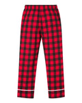 Boxercraft BY6603 Youth Wide Cuff Flannel Pants - Red/ Black Buffalo - back