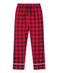 Boxercraft BY6603 Youth Wide Cuff Flannel Pants - Red/ Black Buffalo - front