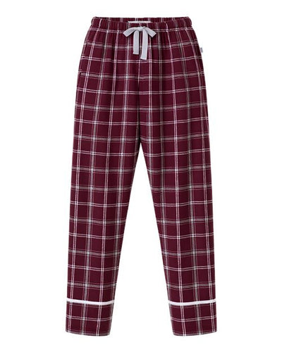Boxercraft BY6603 Youth Wide Cuff Flannel Pants - Varsity Maroon/ Oxford - front