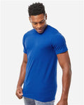 M&O 4300 Unisex ACE Cotton T-Shirt - Royal - model side