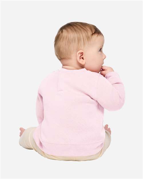 Rabbit Skins 3417 Infant Crewneck Sweatshirt - Ballerina - model back