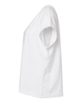 LAT 3502 Women's Vintage Wash Tee - Washed White - side
