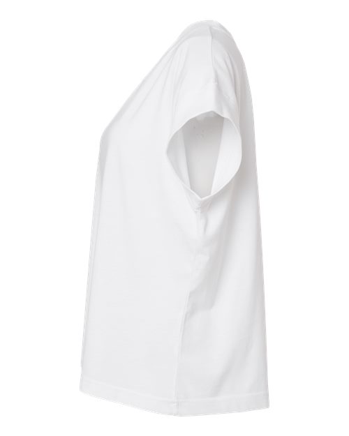 LAT 3502 Women's Vintage Wash Tee - Washed White - side