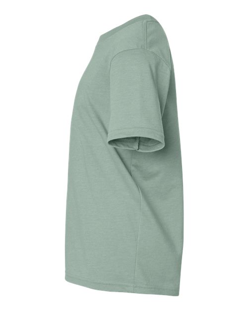 Next Level 3312 Youth CVC T-Shirt - Heather Seafoam - side