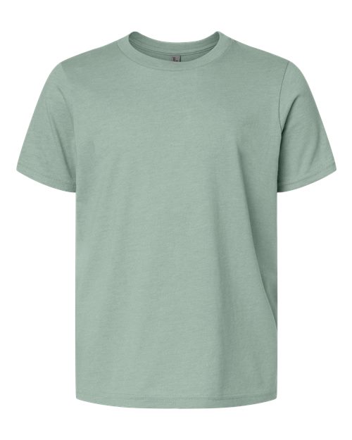 Next Level 3312 Youth CVC T-Shirt - Heather Seafoam - front