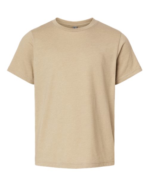 Next Level 3312 Youth CVC T-Shirt - Heather Tan - front