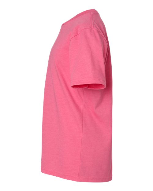 Next Level 3312 Youth CVC T-Shirt - Hot Pink - side