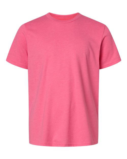 Next Level 3312 Youth CVC T-Shirt - Hot Pink - front