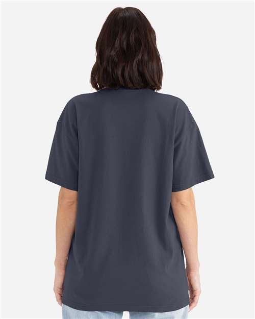 Next Level 7200 Heavyweight T-Shirt - Harbor Blue - model back