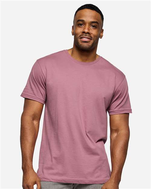 LAT 6901 Unisex Fine Jersey Tee - Orchid - model front