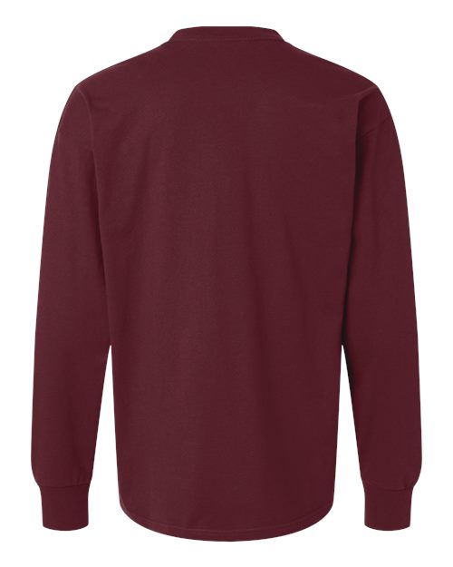 Next Level 7211 Unisex Heavyweight Long Sleeve T-Shirt - Maroon - back