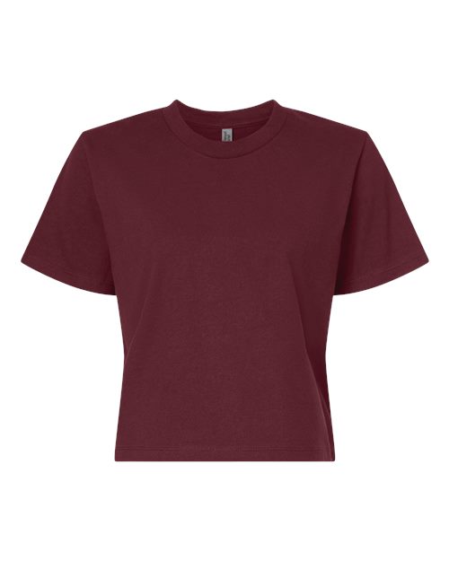 Next Level 7610 Women's Heavyweight Boxy T-Shirt - Maroon - front