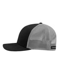 DRI DUCK 3340 Heritage Pro Trucker Cap - Black/ Fog - side