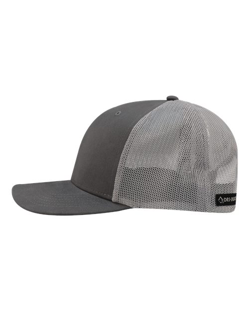 DRI DUCK 3340 Heritage Pro Trucker Cap - Charcoal/ Fog - side