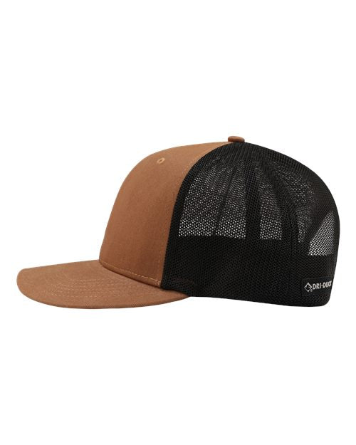 DRI DUCK 3340 Heritage Pro Trucker Cap - Saddle/ Black - side