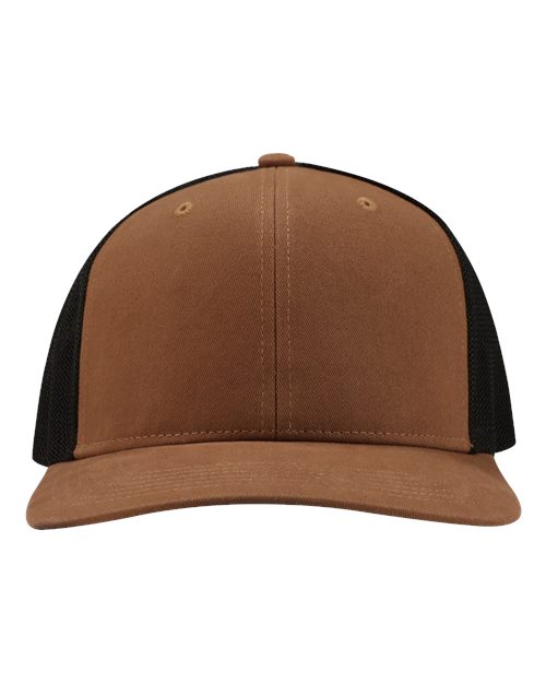 DRI DUCK 3340 Heritage Pro Trucker Cap - Saddle/ Black - front