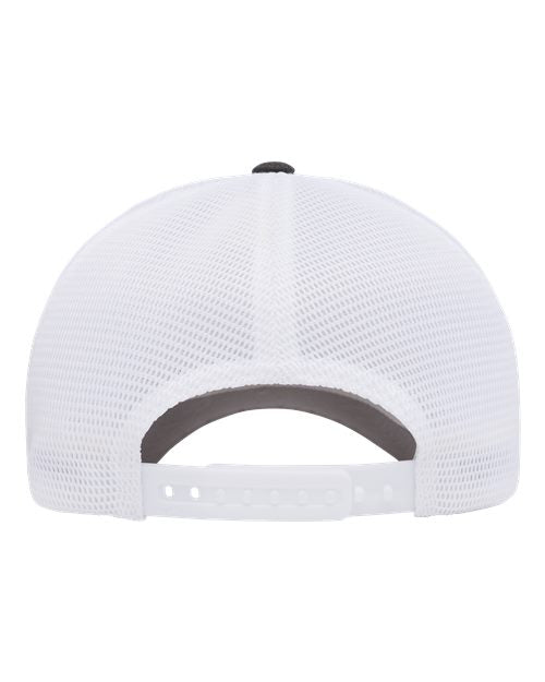 Flexfit 110M 110 Mesh-Back Cap - Dark Heather/ White/ White - back