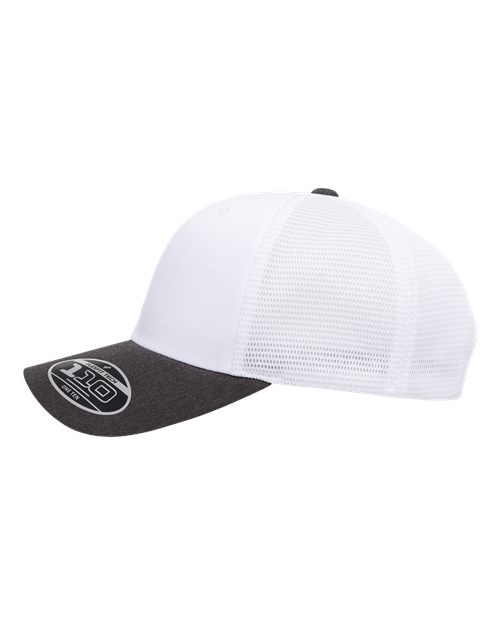 Flexfit 110M 110 Mesh-Back Cap - Dark Heather/ White/ White - side